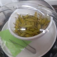 green mild chili peppers for free at Aroma Vegetarian & More in Frankfurt