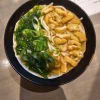 Tofu and onions udon at Breakfast Udon - 朝うどん in Kyoto