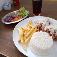 Parmegiana (de bife de soja) at Verdinho Vegano in Sao Bernardo Do Campo