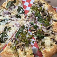 Vegan Italian veggie w white sauce (half modified toppings)   at Apna Pizza in Rockville