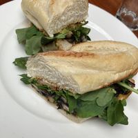 Mushroom and baba ganoush panini  at La Caponata in Quito