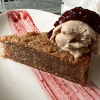 Cassava Pone w/Soursop Ice cream - it tasted a bit like carrot cake  at HAAM - Caribbean Plant Cuisine in Brooklyn