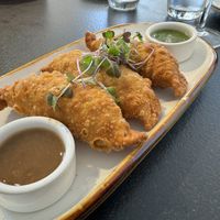 Empanada trio  at HAAM - Caribbean Plant Cuisine in Brooklyn