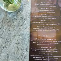 Cocktails and mocktails ("dry cocktails") at HAAM - Caribbean Plant Cuisine in Brooklyn