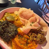 Buss up shut roti  at HAAM - Caribbean Plant Cuisine in Brooklyn