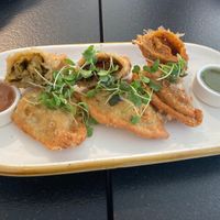 Empanada trio at HAAM - Caribbean Plant Cuisine in Brooklyn