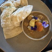 Goat curry roti  at HAAM - Caribbean Plant Cuisine in Brooklyn