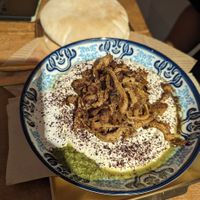 Hummus with shwarma at Lebanese Bites - Had Rin in Koh Phangan