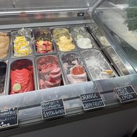 Fruit Gelatos. Said to be vegan.  at Caffe Ginevra in Blyth