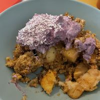 Apple crumple earl grey with blueberry cream (forgot to take photo)  at Bataat in Amsterdam