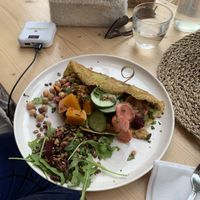 Spinach pancake at Bataat in Amsterdam