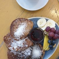 Banana buckwheat pancakes at Bataat in Amsterdam
