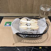 Bagel with tofu smear at LGA - Poppy's Bagels - TC in Queens