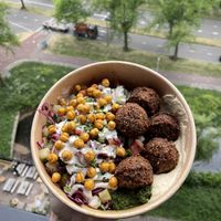 Falafel Salad. Filling and delicious  at FLFL - Centraal in Utrecht