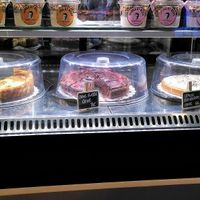 Vegan cakes at Izy Coffee in Brussels