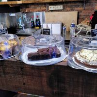 Vegan cakes at Izy Coffee in Brussels