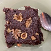 Vegan chocolate Brownie   at Green Roses Cafe in Mouans-sartoux