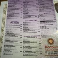   at Peoples Indian Restaurant in Pittsburgh
