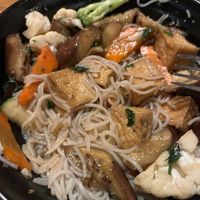 Vegan Pad Eggplant mixed in with vermicelli noodles at Red Rice Kitchen in Gainesville