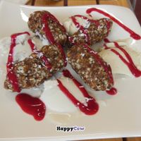 Almond Pineapple dessert at RohKostlich BistRoh in Speyer