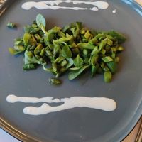 Insalatina tiepida di asparagi at Al Dossello in Provaglio Diseo
