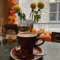 Dark hot chocolate with oat milk  at Choco Boutique in Tallinn
