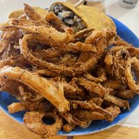 Lentil patty with wrap because bread is not vegan  at Gypsy Joynt in Galveston