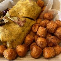 Beet nik and sweet potato tots  at Gypsy Joynt in Galveston