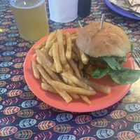 Vegan version of Mr.Yunioshi (Sub lentil patty, no cheese) super good :) at Gypsy Joynt in Galveston