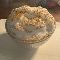 Capuccino de frutos vermelhos e coco  at Casa Vegetariana in Porto