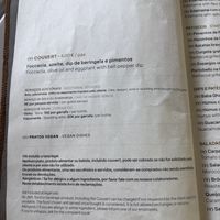 Menu page 1  at Casa Vegetariana in Porto