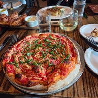 Vegan margarita and cauliflower in the back at Crumb & Spigot - Lakewood in Lakewood