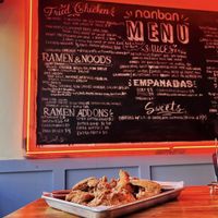 Menu  at Nanban in Pittsburgh