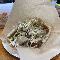 Vegan falafel pitta with tahini, tomato and cucumber  at Rafi Dream Kebab in Kobe