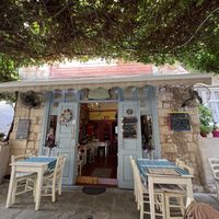 Front of the taverna  at Kyria Maria in Crete