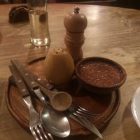 Hot sauce comes with every meal at Condor Cafe in Sucre