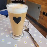 Latte with Oat Milk at Cegin bach ni Menai Bridge in Menai Bridge