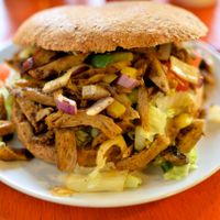 Best Shoarma in Den Haag at De Vegetarische Snackbar in The Hague