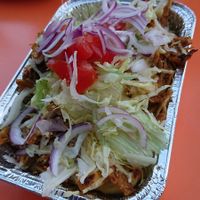 Kap Karma with vegan cheese at De Vegetarische Snackbar in The Hague