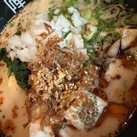 Spicy vegan creamy ramen up closee  at JINYA Ramen Bar - Preston Hollow in Dallas
