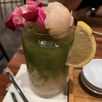Non alcoholic matcha lychee drink, yum  at JINYA Ramen Bar - Preston Hollow in Dallas