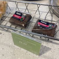 Chocolate brownie cake was vegan  at Pausa in Maidstone