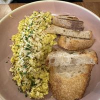 Tofu scramble with “bacon”  at Teva Deli in Rio De Janeiro