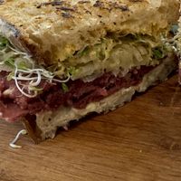 Pastrami, Reuben close-up  at Teva Deli in Rio De Janeiro