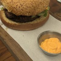 Burger from Menu A (only okay) at Teva Deli in Rio De Janeiro