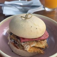 Breakfast burger  at Teva Deli in Rio De Janeiro