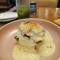 Mushroom benedict at Teva Deli in Rio De Janeiro