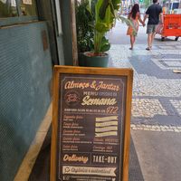 Board outside at Teva Deli in Rio De Janeiro