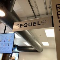 Sign in the SLO Public Market  at Sequel Tea - SLO Public Market in San Luis Obispo