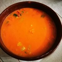 Gazpacho at El Aljibe in Priego De Cordoba